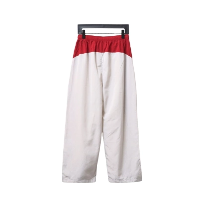 Balenciaga BLCG 24FW 3B red and white splicing hooded sports suit Pants 02