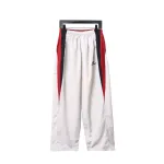 Balenciaga BLCG 24FW 3B red and white splicing hooded sports suit Pants