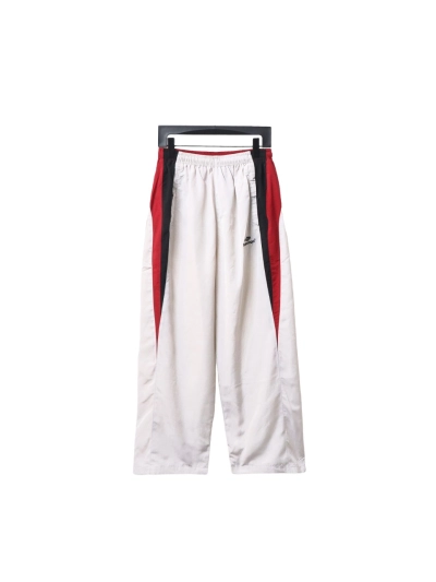 Balenciaga BLCG 24FW 3B red and white splicing hooded sports suit Pants 01