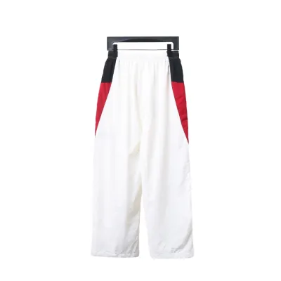 Balenciaga BLCG 24FW catwalk style 3B red and white splicing sports suit Pants 02