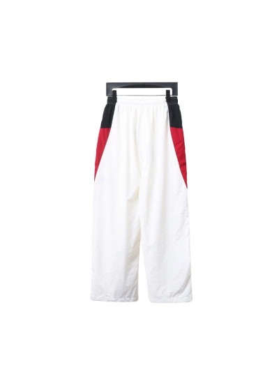 Balenciaga BLCG 24FW catwalk style 3B red and white splicing sports suit Pants 02
