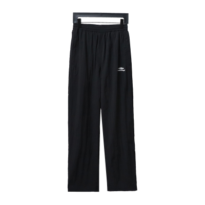 Balenciaga BLCG catwalk style 3B embroidered all-black sports suit Pants 01
