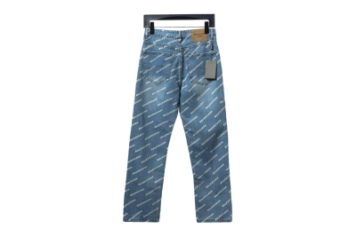 Balenciaga classic bullet screen full print Jeans 1 02
