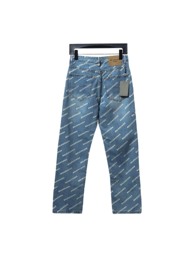 Balenciaga classic bullet screen full print Jeans 1 02