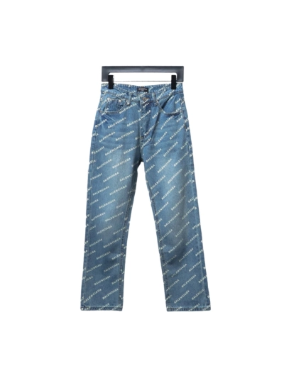 Balenciaga classic bullet screen full print Jeans 1 01