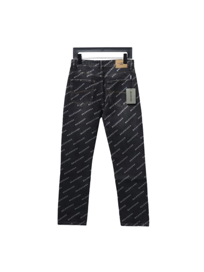 Balenciaga classic bullet screen full print Jeans 2 02