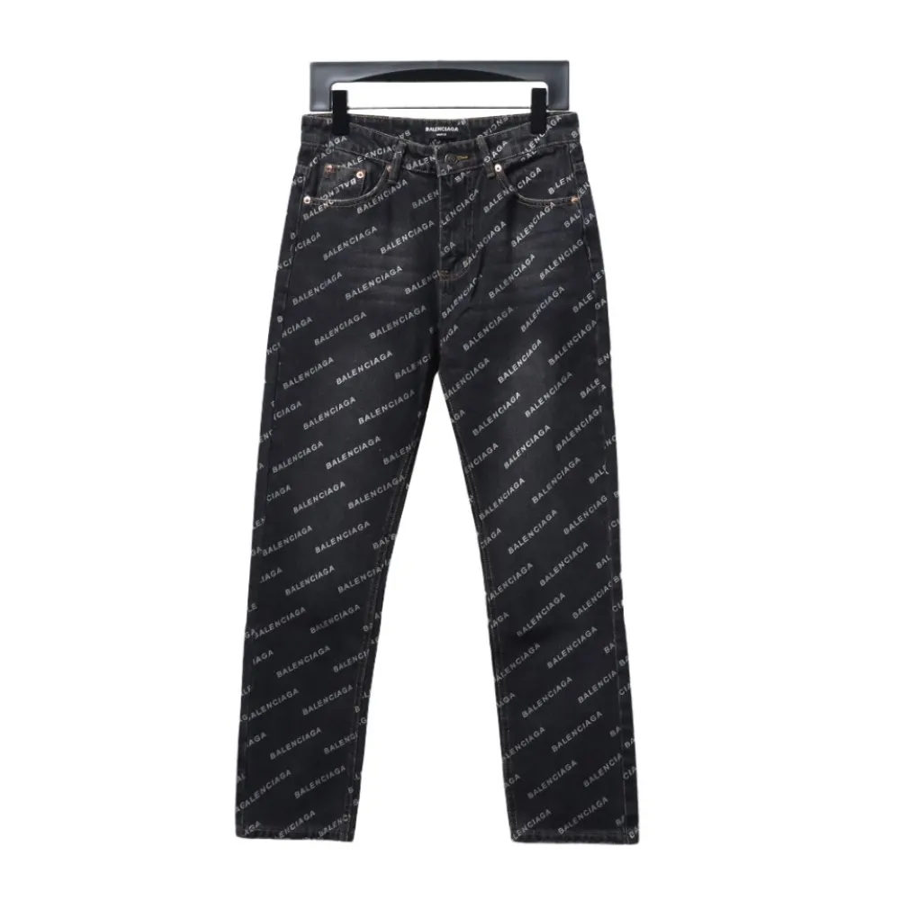 Balenciaga classic bullet screen full print Jeans 2