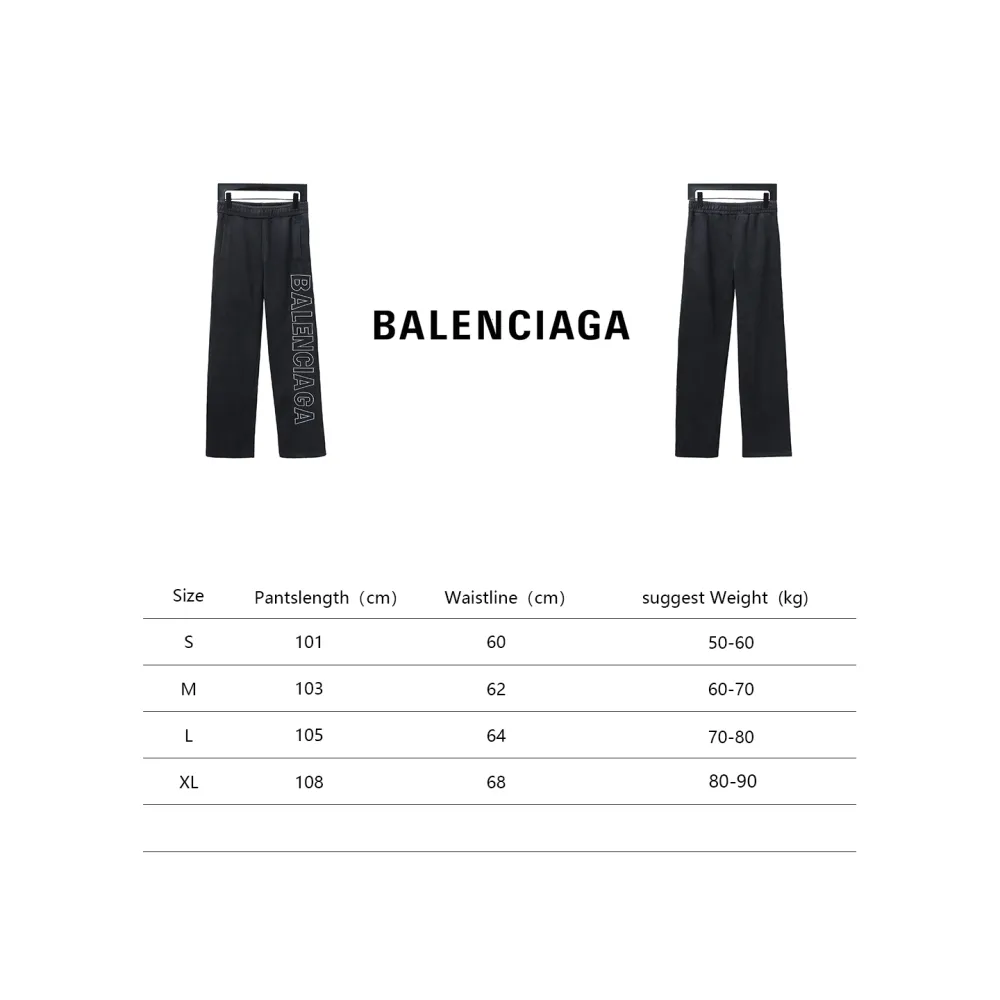 Balenciaga distressed washed single-breasted letter Pants