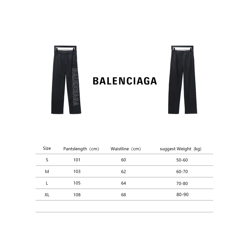 Balenciaga distressed washed single-breasted letter Pants