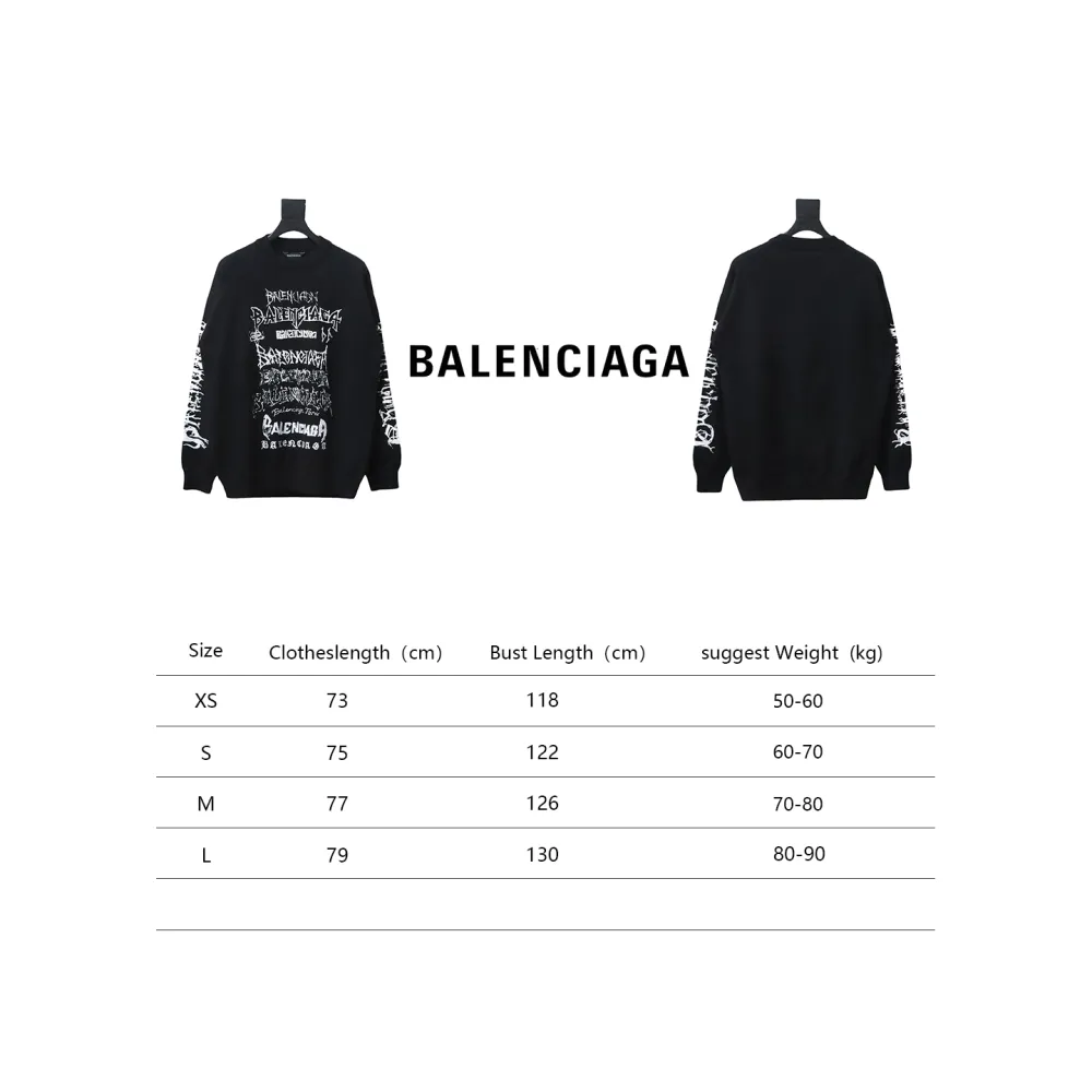 Balenciaga flame logo print sweater