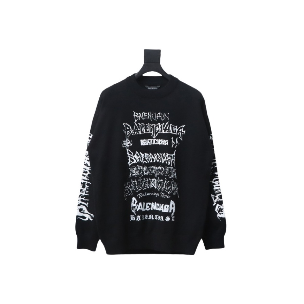 Balenciaga flame logo print sweater