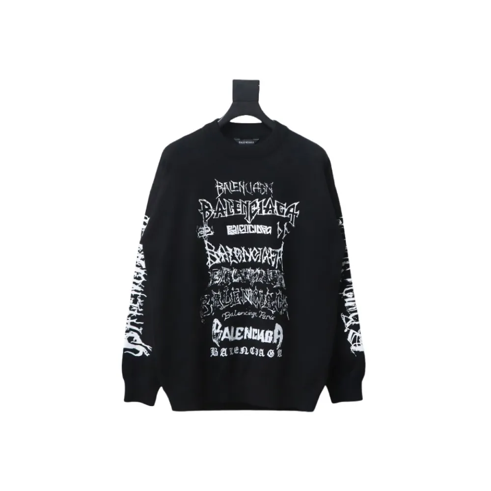 Balenciaga flame logo print sweater