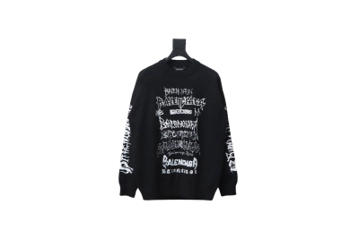 Balenciaga flame logo print sweater 01