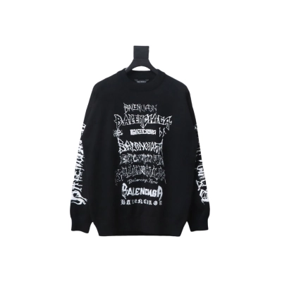 Balenciaga flame logo print sweater 01