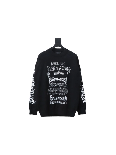 Balenciaga flame logo print sweater 01