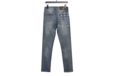Balenciaga back pocket full print logo Jeans 02