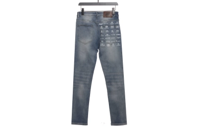 Balenciaga back pocket full print logo Jeans 02