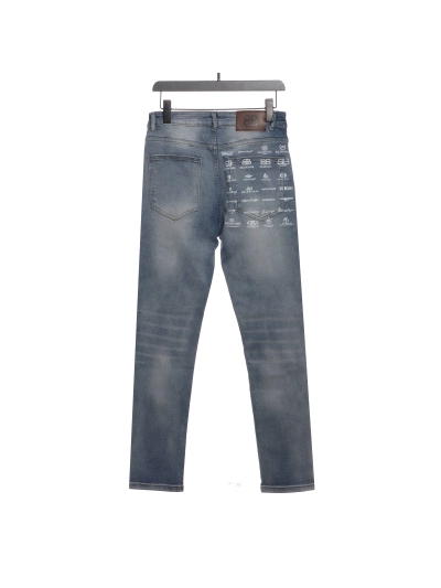 Balenciaga back pocket full print logo Jeans 02
