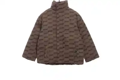 Balenciaga full print lock jacquard down jacket 1 01