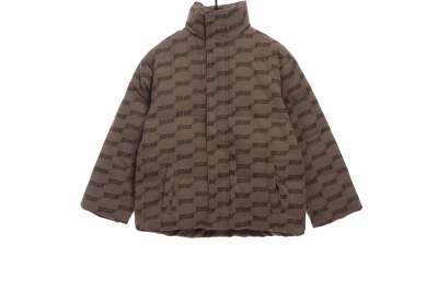 Balenciaga full print lock jacquard down jacket 1 01