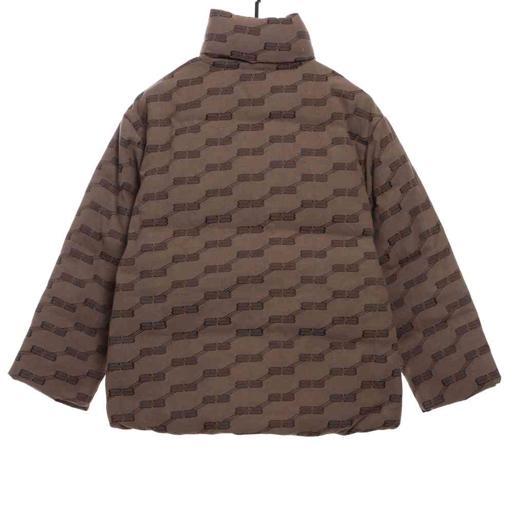 Balenciage full print lock jacquard down jacket 1