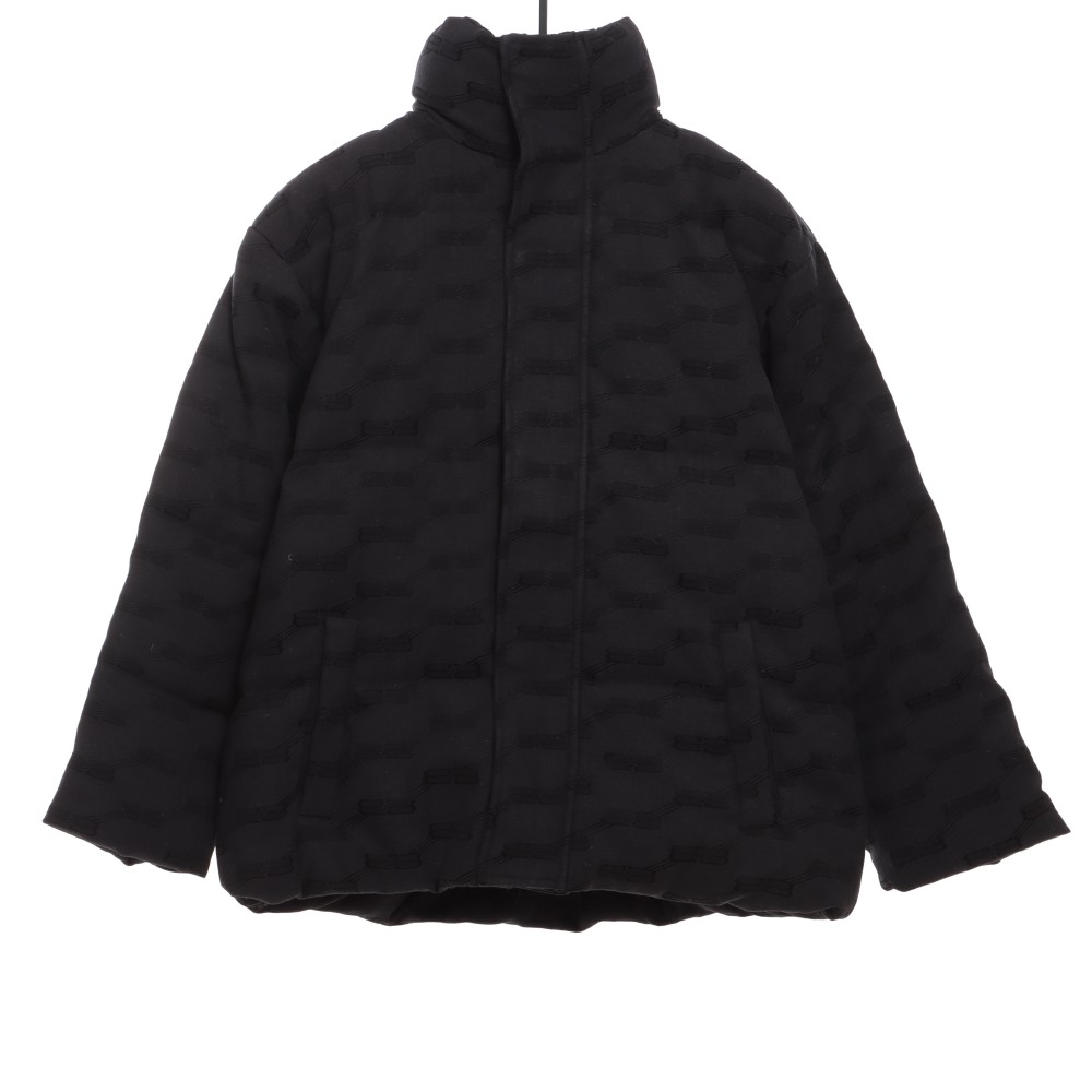  Balenciage full print lock jacquard down jacket 2