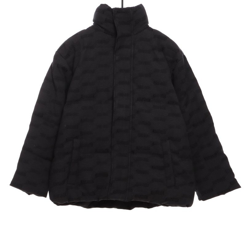  Balenciage full print lock jacquard down jacket 2