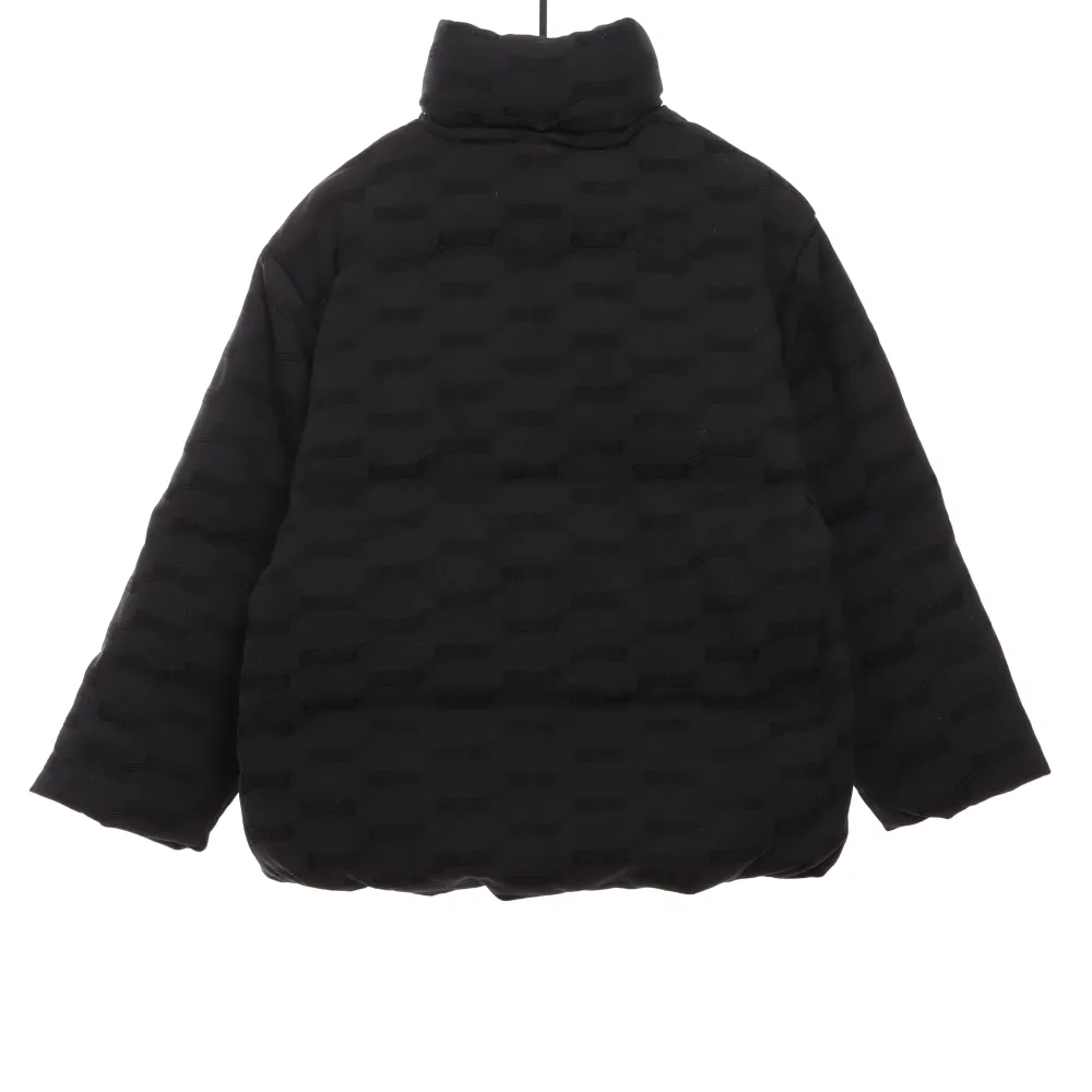 Balenciaga full print lock jacquard down jacket 2