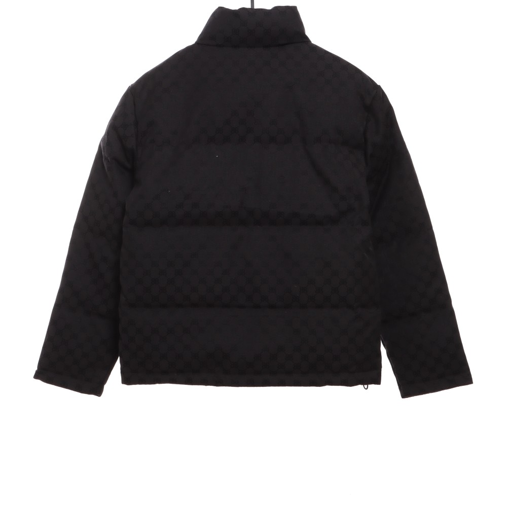  Balenciage Gucci joint double B full print jacquard down jacket 1