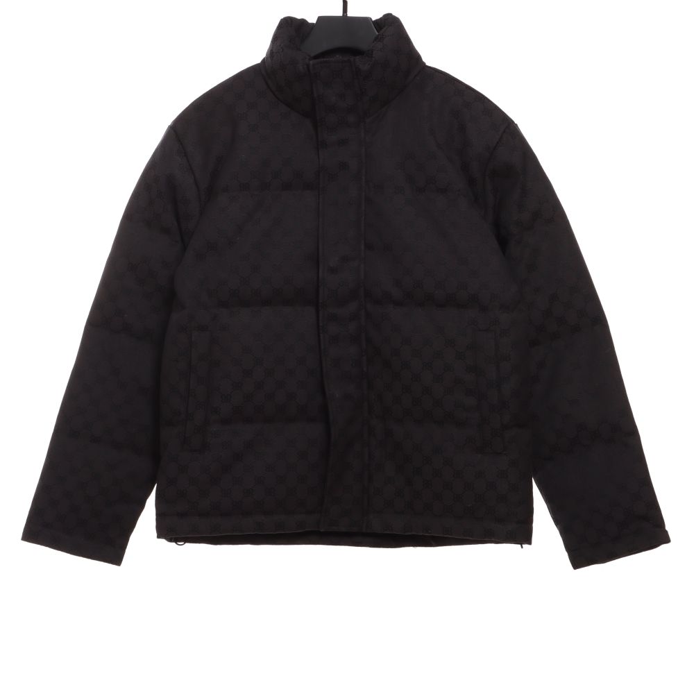  Balenciage Gucci joint double B full print jacquard down jacket 1