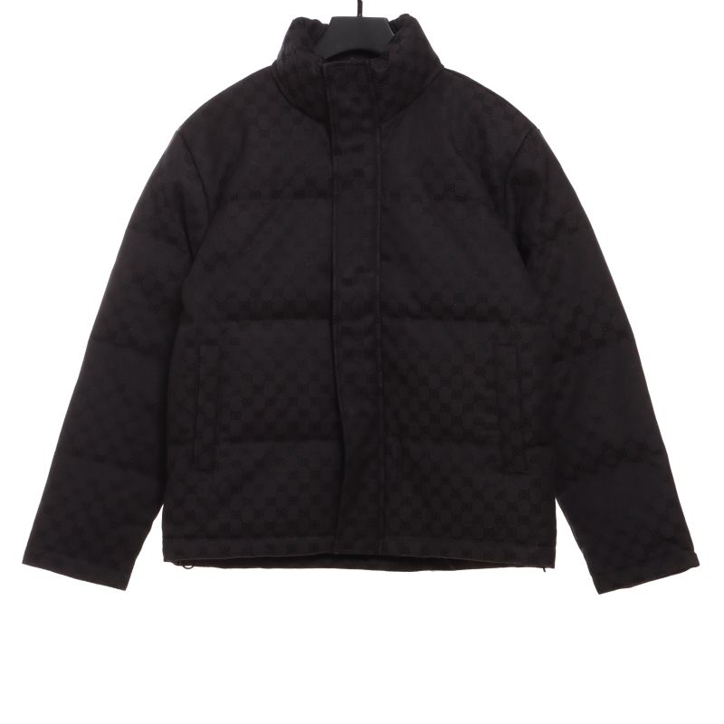  Balenciage Gucci joint double B full print jacquard down jacket 1