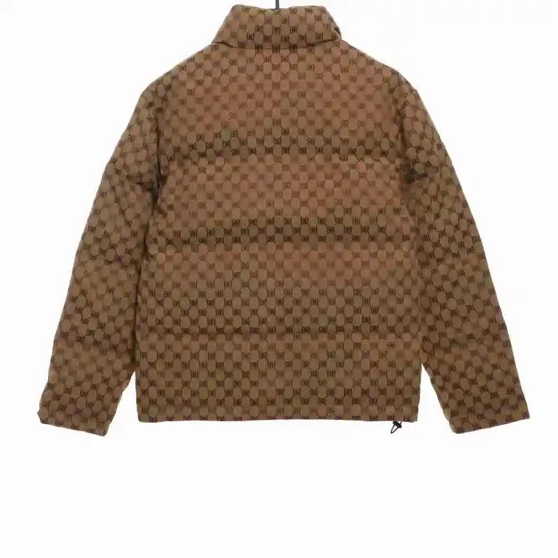 Balenciaga Gucci joint double B full print jacquard down jacket 2