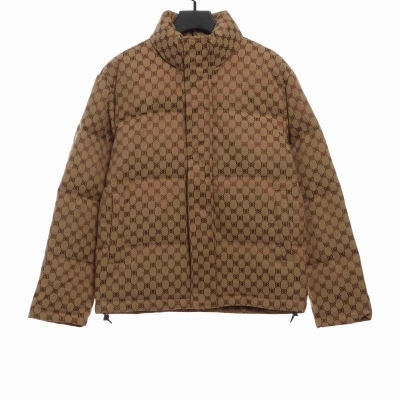 Balenciaga Gucci joint double B full print jacquard down jacket 2 01