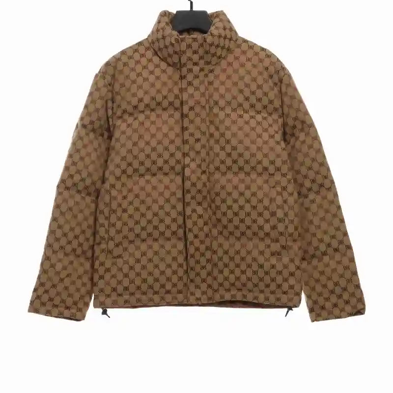 Balenciaga Gucci joint double B full print jacquard down jacket 2