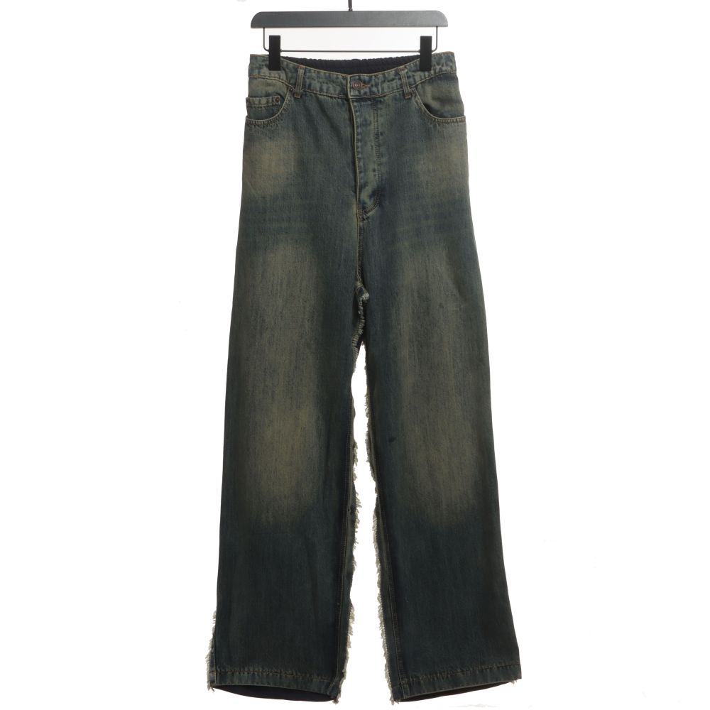 Balenciage patchwork distressed workwear Jeans