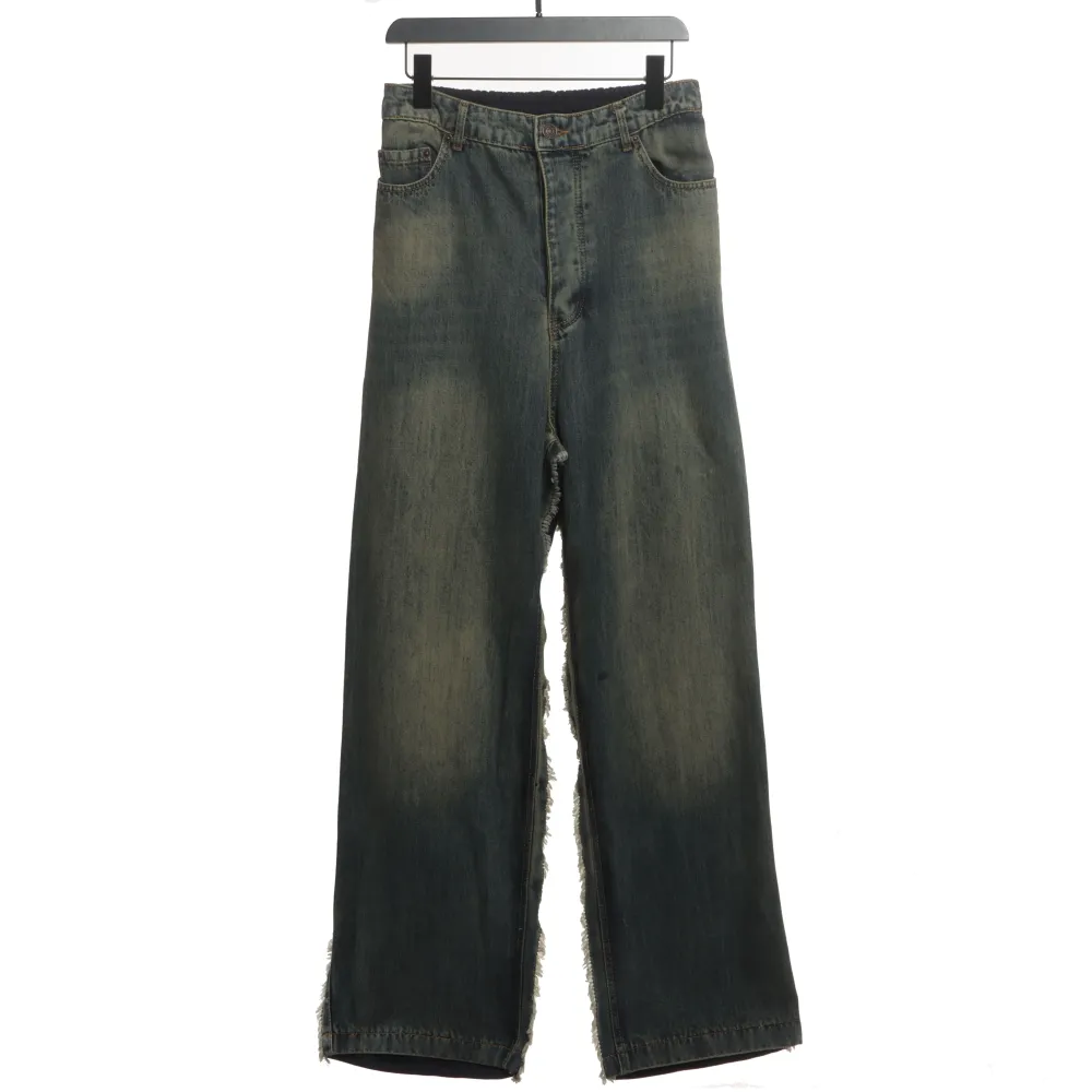 Balenciaga patchwork distressed workwear Jeans