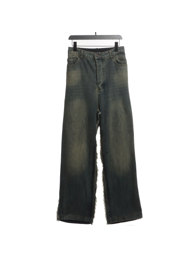 Balenciaga patchwork distressed workwear Jeans 01
