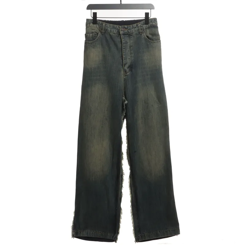  Balenciage patchwork distressed workwear Jeans