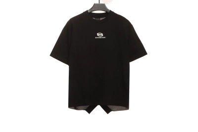 Balenciaga patchwork embroidery jersey short sleeves black 01