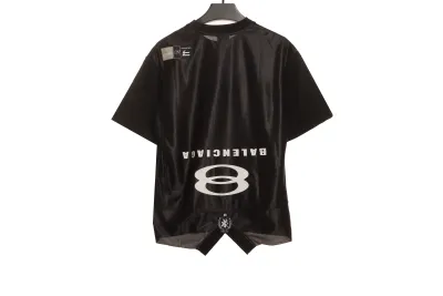 Balenciaga patchwork embroidery jersey short sleeves black 02