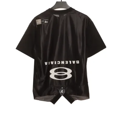  Balenciage patchwork embroidery jersey short sleeves black 02