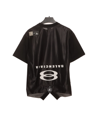 Balenciaga patchwork embroidery jersey short sleeves black 02