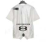  Balenciage patchwork embroidery jersey short sleeves white