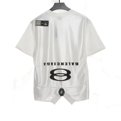  Balenciage patchwork embroidery jersey short sleeves white 02