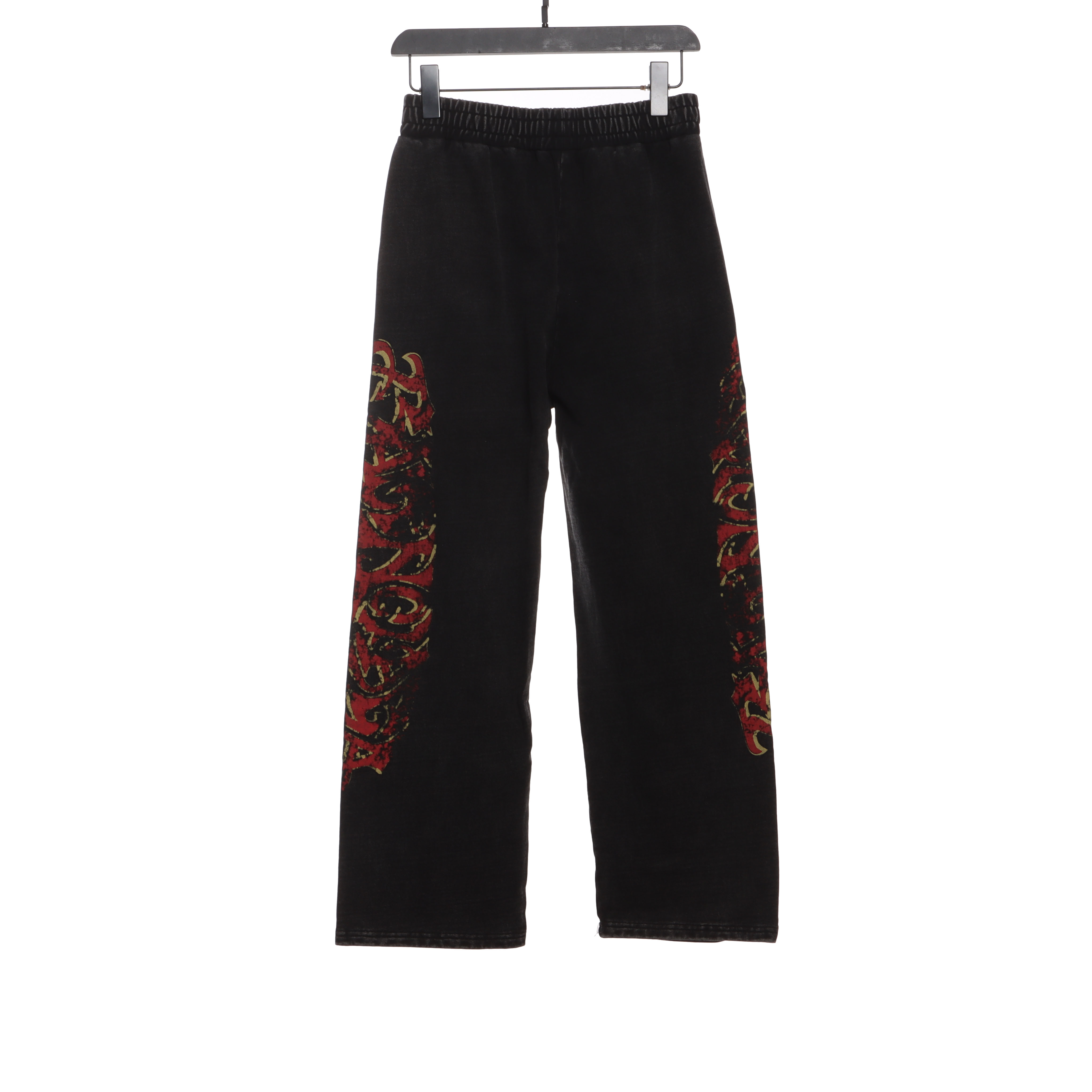 Balenciaga Sanskrit distressed Sanskrit pattern mud-dyed flame Pants