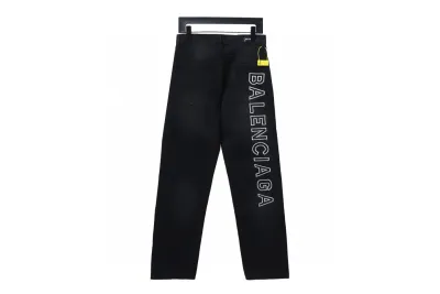 Balenciaga side logo letter embroidery single-breasted Jeans 02