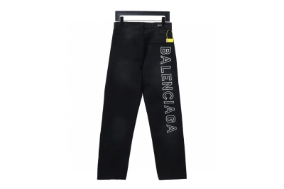 Balenciaga side logo letter embroidery single-breasted Jeans 02