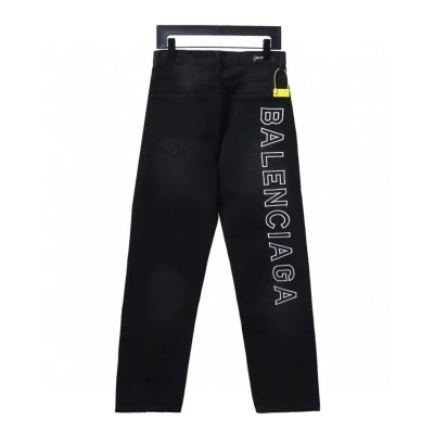 Balenciaga side logo letter embroidery single-breasted Jeans 02