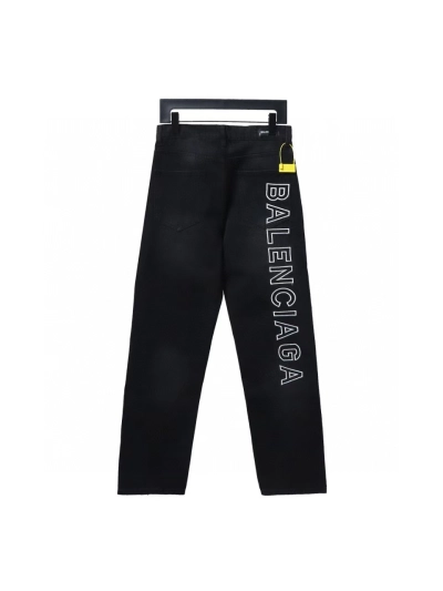 Balenciaga side logo letter embroidery single-breasted Jeans 02