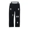 Chrome Hearts CH city limited series Sanskrit cross patch leather Jeans 1